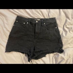 High Rise Denim Shorts- Lunar Wash- Madewell